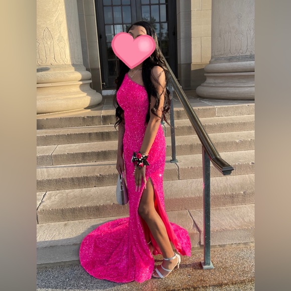 Pink sequin prom dress - Picture 1 of 2